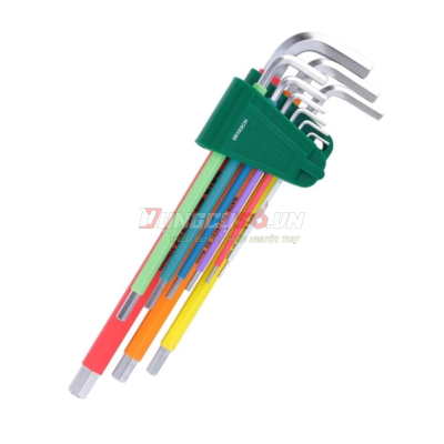 Bộ lục giác dài 9 chi tiết 1-10mm Sata 09103CH