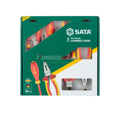 Bộ công cụ cách điện 9 chi tiết VDE 1000V Sata 09262