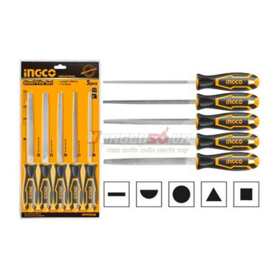 Bộ 5 dũa sắt 200mm INGCO HKTFS0508