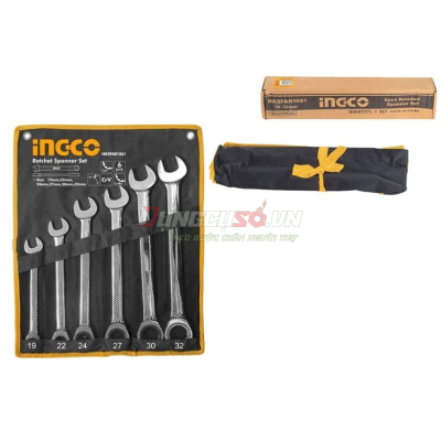 Bộ 6 cờ lê vòng miệng hai chiều 19- 32mm INGCO HKSPAR1061
