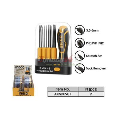 Bộ 9 tua vít đa năng INGCO AKISD0901