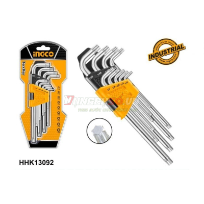 Bộ 9 Chìa Lục Giác Bông T10-T50 INGCO HHK13092
