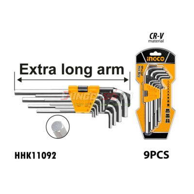 Bộ 9 Chìa Lục Giác 1.5-10mm INGCO HHK11092