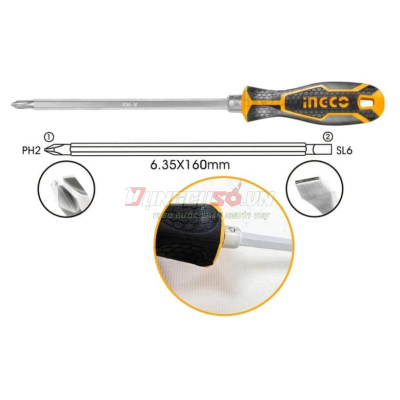 Bộ Tua Vít 2 Đầu 6.35X160mm INGCO AKISD0201