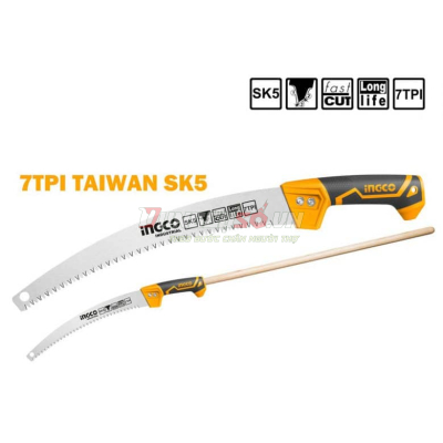 Cưa cành cầm tay lưỡi cong 330mm INGCO HPS3308