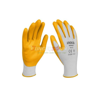 Găng tay phủ nitri size L INGCO HGNG01.L