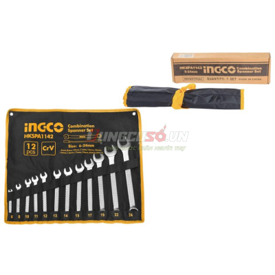 Bộ 12 cờ lê vòng miệng 6-32mm INGCO HKSPA1143