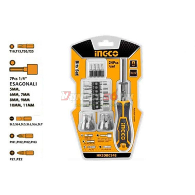 Bộ 24 tua vít INGCO HKSDB0248
