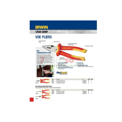 Kềm răng VDE 1000V 7″/175mm IRWIN 10505873