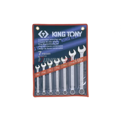 Bộ cờ lê vòng miệng 7 chi tiết 10-19mm Kingtony 1207SR
