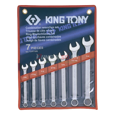 Bộ cờ lê vòng miệng 7 chi tiết 10-19mm Kingtony 1207SR