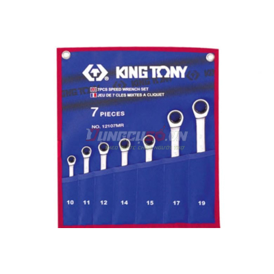 Bộ cờ lê vòng miệng 7 chi tiết 10-19mm Kingtony 12107MR