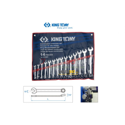 Bộ cờ lê vòng miệng 14 chi tiết 8-24mm Kingtony 1215MR