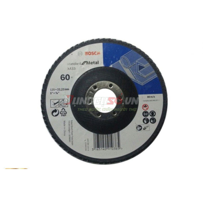 Đĩa nhám xếp Alox P120 Ø180mm Bosch 2608601695