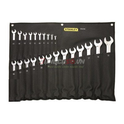 Bộ cờ lê vòng miệng hệ Mét 23 chi tiết Stanley 93-616