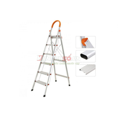 Thang ghế 6 bậc khung Inox Nakata TY106B