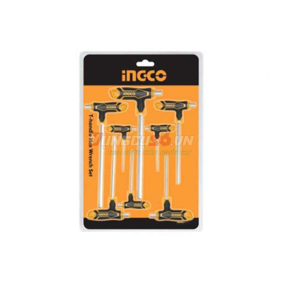 Bộ 8 chìa lục giác tay cầm chữ T INGCO HHKT8081
