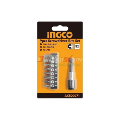 Bộ 9 đầu tua vít INGCO AKSD0071
