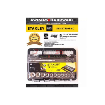 Bộ đầu tuýp 1/2″ 23 chi tiết Stanley STMT75095-8C