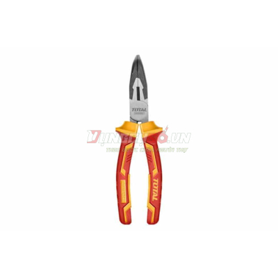 Kềm mũi nhọn mỏ cong cách điện 8in Total THTIP2481