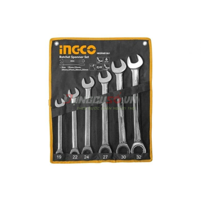 Bộ 6 cờ lê vòng miệng hai chiều 19- 32mm INGCO HKSPAR1061