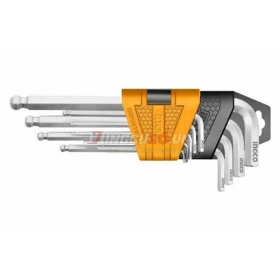 Bộ 9 Chìa Lục Giác Đầu Tròn 1.5-10mm INGCO HHK12091