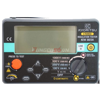 Đồng hồ đo điện trở cách điện (1000V/2GΩ) Kyoritsu 3023A
