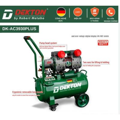 Máy nén khí không dầu 30L Dekton DK-AC3930 Plus