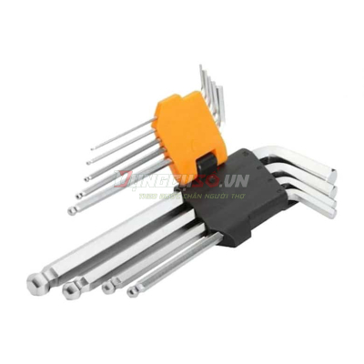 Bộ 9 Chìa Lục Giác Đầu Tròn 1.5-10mm INGCO HHK12092