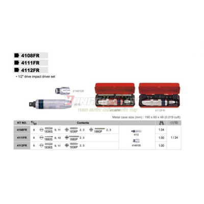 Bộ mũi vít 1/2″ 8 chi tiết Kingtony 4108FR