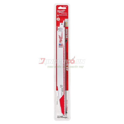 Lưỡi cưa kiếm gỗ AX T5-300.48mm Milwaukee 48-00-5027 (Bộ 5 lưỡi)