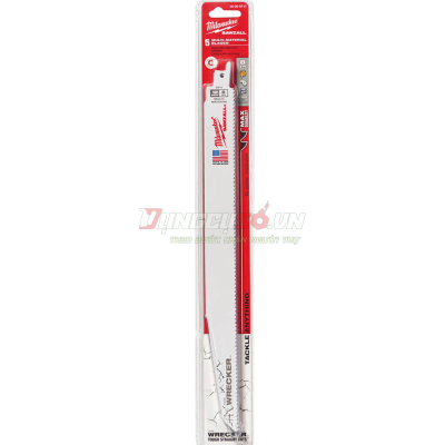 Lưỡi cưa kiếm đa năng WRECKER T8-300.48mm Milwaukee 48-00-5711 (Bộ 5 lưỡi)