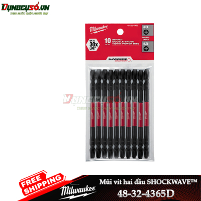 Đầu vặn vít dài (PH3-110mm) (bộ 10 mũi) Milwaukee 48-32-4365D (bộ 10 mũi)
