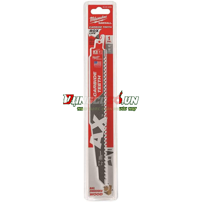 Lưỡi cưa kiếm gỗ AX Carbide T5-225.36mm Milwaukee 48-00-5226 (1 chiếc)