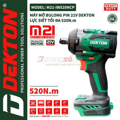 Máy siết bu lông pin 520nm Dekton M21-IW520NCP (Chưa Pin và Sạc)