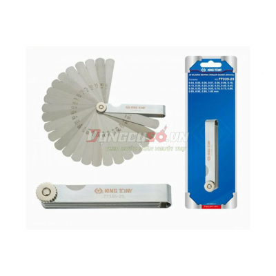 Bộ thước lá đo độ dày 0.04-1mm 25 lá Kingtony 77335-25