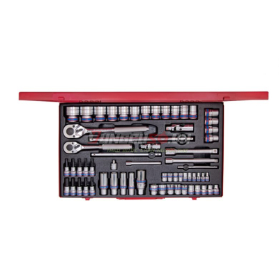 Bộ tuýp 1/2″,1/4″,3/8″ 62 chi tiết Kingtony 9063MR