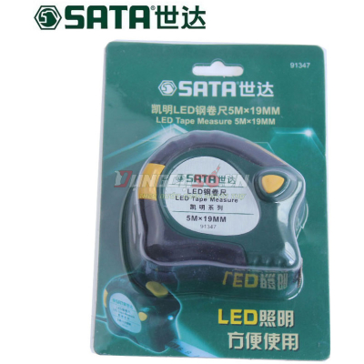 Thước cuốn thép có đèn 5.0m Sata 91347