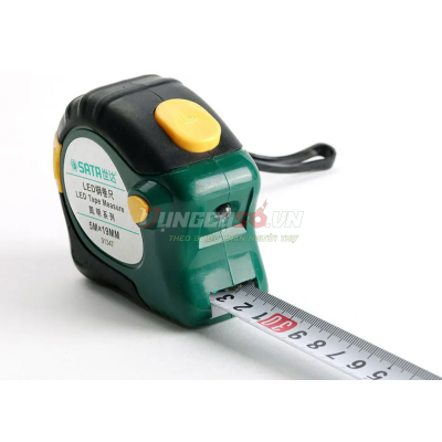 Thước cuốn thép có đèn 5.0m Sata 91347
