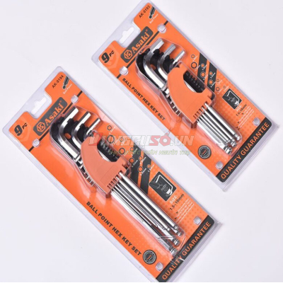 Bộ lục giác bi xi bóng 9 chi tiết Asaki AK-0193