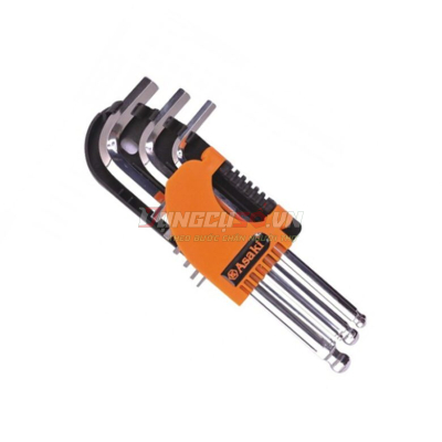 Bộ lục giác bi xi bóng 9 chi tiết Asaki AK-0193