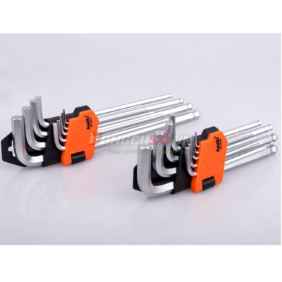 Bộ lục giác bi xi mờ 9 chi tiết Asaki AK-0409