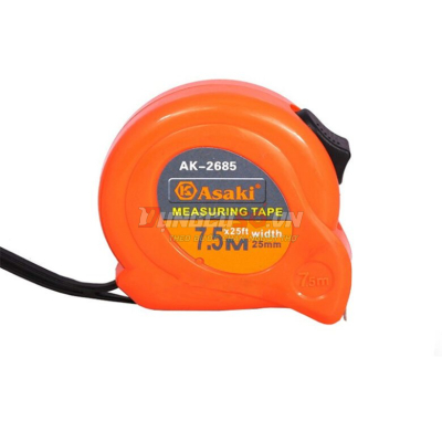 Thước kéo nền trắng 7.5m x 25mm Asaki AK-2685