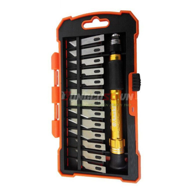 Bộ dao điêu khắc 1 cán dao + 13 lưỡi dao 14 chi tiết Asaki AK-3961