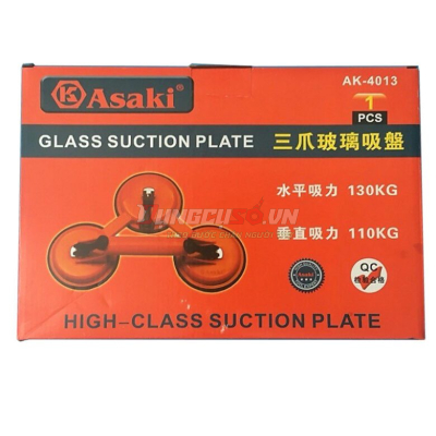 Tay cầm hít kiếng 3 chấu 130kg Asaki AK-4013