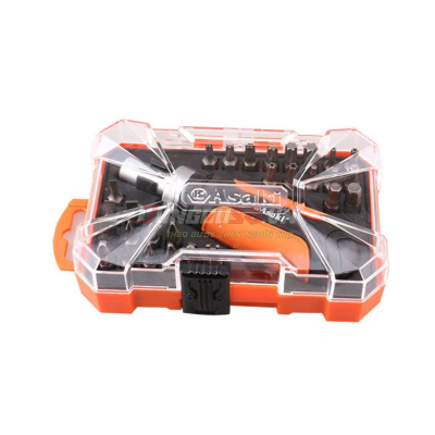 Bộ mũi vít & tay vặn 2 chiều 29 chi tiết Asaki AK-6360