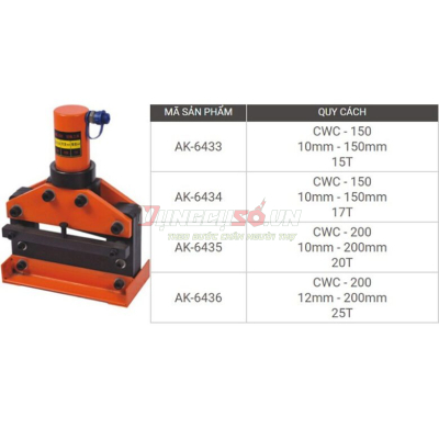 Đầu thủy lực cắt đồng tấm CWC 150 10-50mm 15T Asaki AK-6433