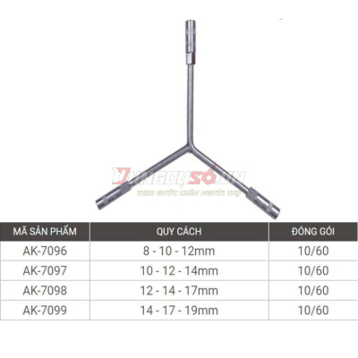 Điếu chữ Y 14-17-19mm Asaki AK-7099