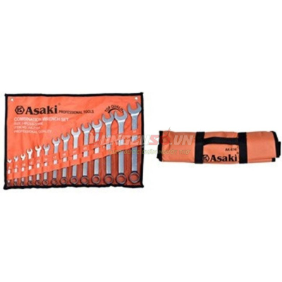 Bộ cờ lê vòng miệng 14 chi tiết xi mờ Asaki AK-7505