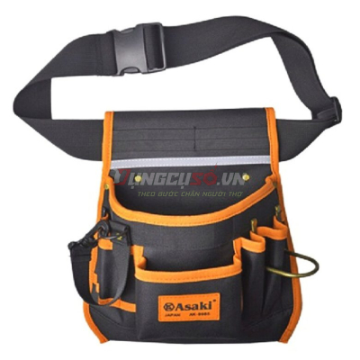 Túi đeo thắt lưng đựng đồ nghề chống thủng 11 ngăn Asaki AK-9986